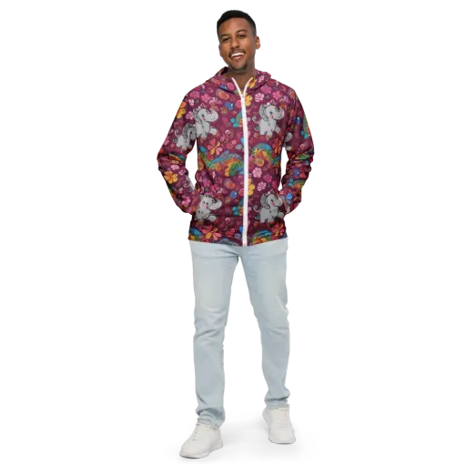 Kaleidoscope Safari on a Men's Windbreaker