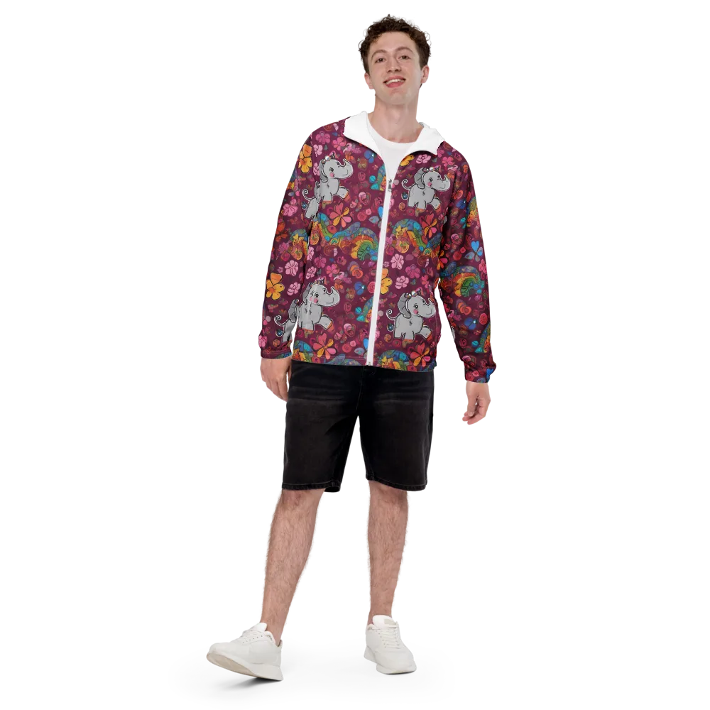 Kaleidoscope Safari on Men's Windbreaker — Front