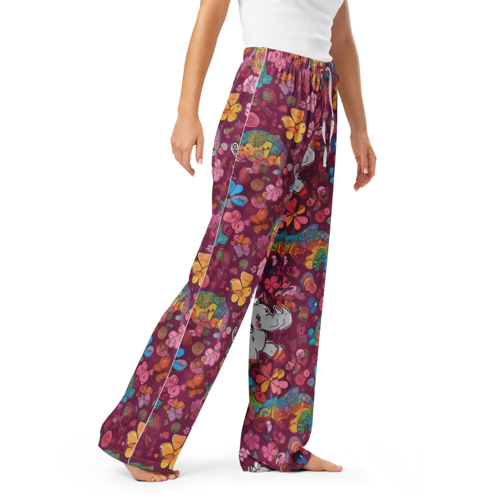 Kaleidoscope Safari on Women's Pajama Pants — Right Front