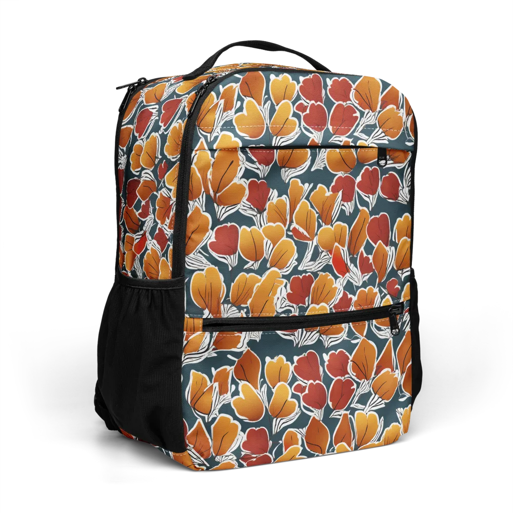 Ink-bloom Heatwave on Utility Backpack — Right Front