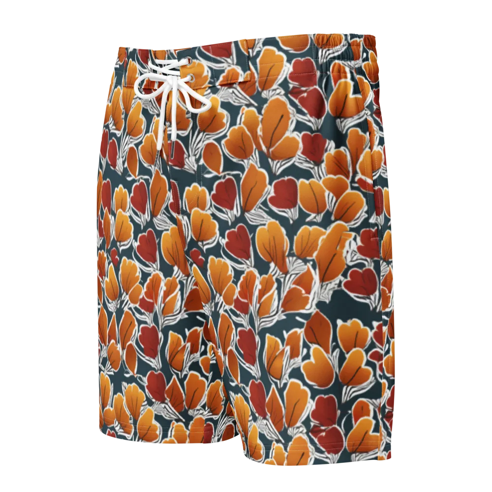 Ink-bloom Heatwave on Men's Board Shorts — Front