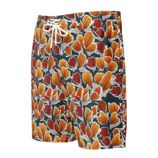 Ink-bloom Heatwave on a Men's Board Shorts
