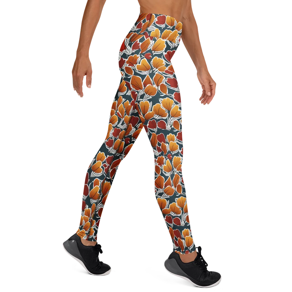 Ink-bloom Heatwave on Yoga Leggings — Right