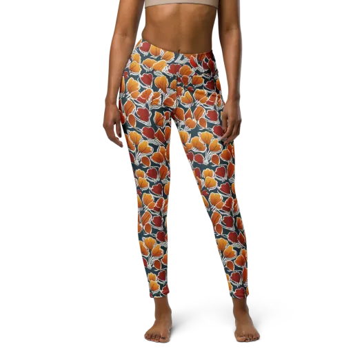 Ink-bloom Heatwave on a Yoga Leggings