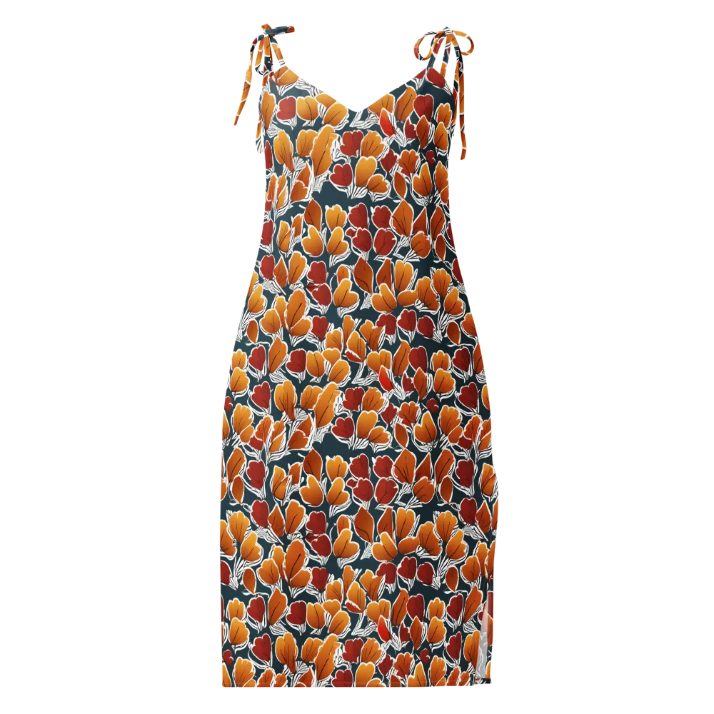 Ink-bloom Heatwave on Slip Dress — Front