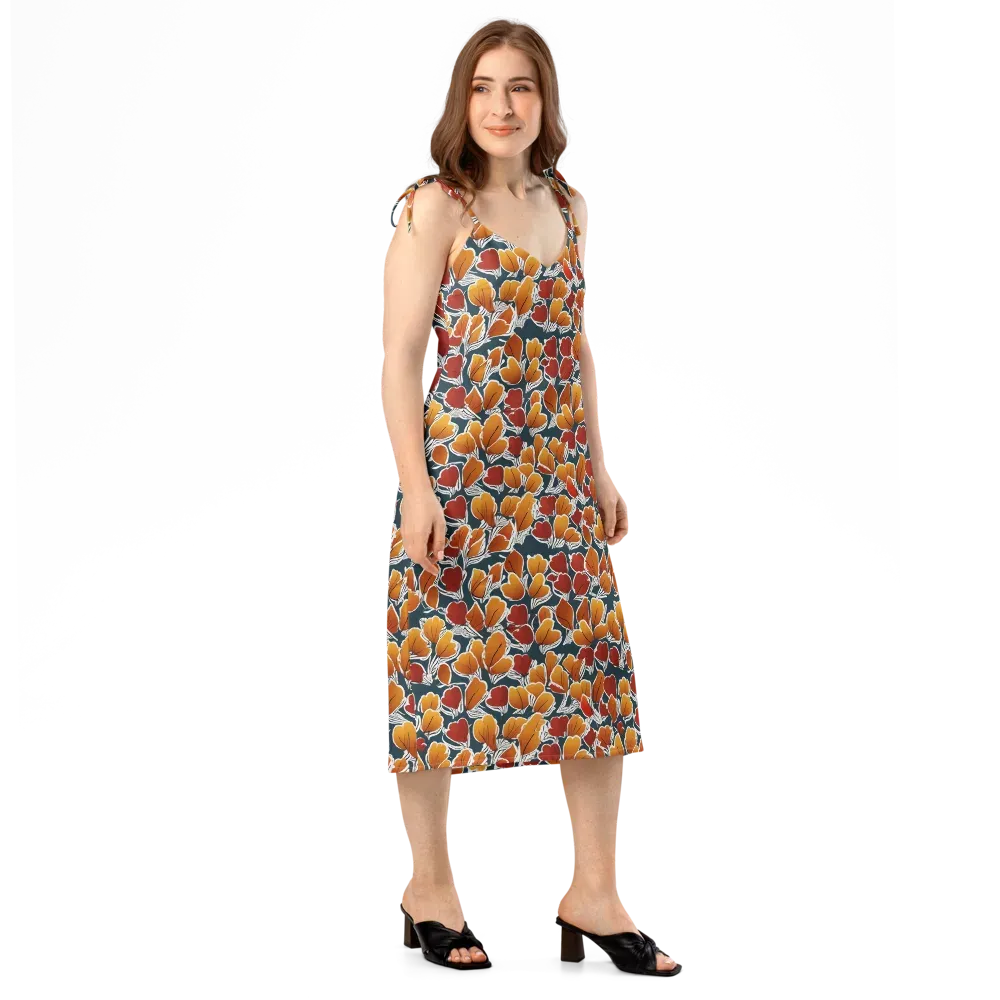 Ink-bloom Heatwave on Slip Dress — Right Front