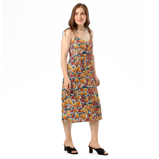 Ink-bloom Heatwave on a Slip Dress