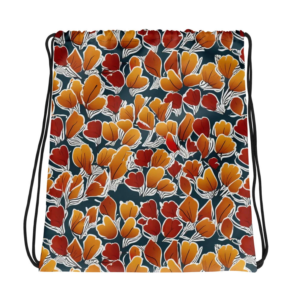 Ink-bloom Heatwave on Drawstring Bag — Photo