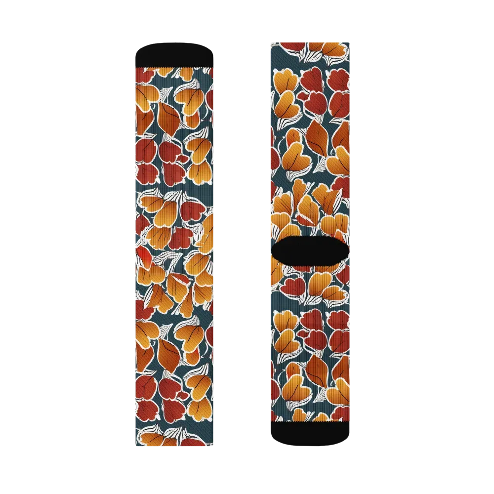 Ink-bloom Heatwave on Socks — Right Sock