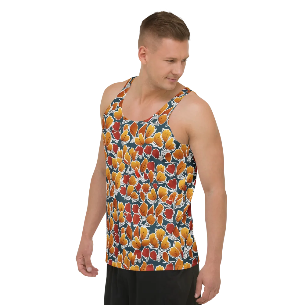 Ink-bloom Heatwave on Men's Tank Top — Left Front