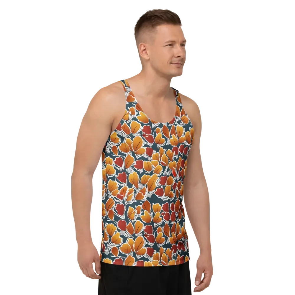 Ink-bloom Heatwave on Men's Tank Top — Right Front