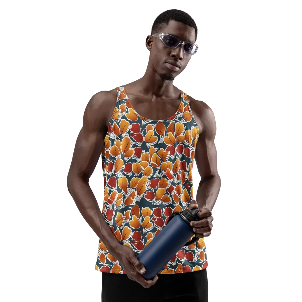 Ink-bloom Heatwave on Men's Tank Top — Front
