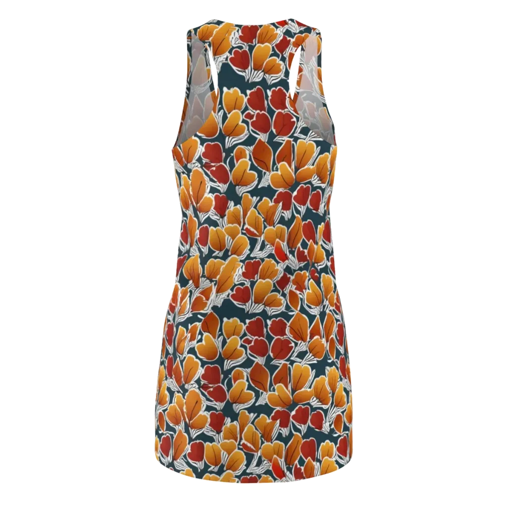 Ink-bloom Heatwave on Racerback Dress — Back
