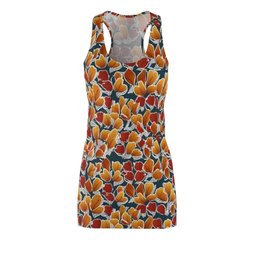 Ink-bloom Heatwave on a Racerback Dress