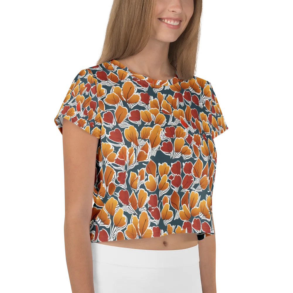 Ink-bloom Heatwave on Crop Tee — Right