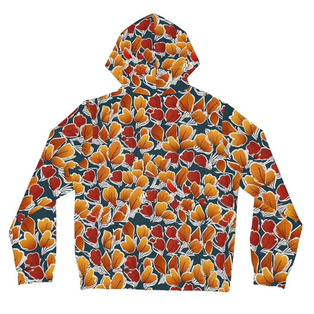 Ink-bloom Heatwave on Women's Full-Zip Hoodie — Back