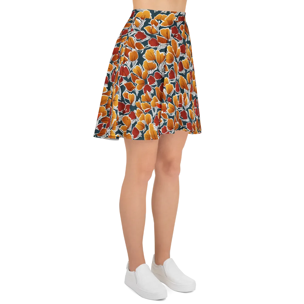 Ink-bloom Heatwave on Skater Skirt — Right