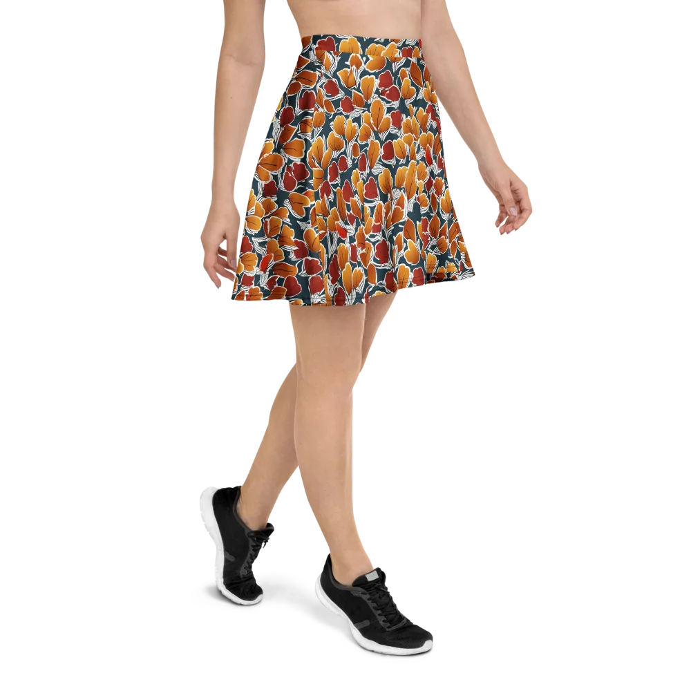 Ink-bloom Heatwave on Skater Skirt — Right