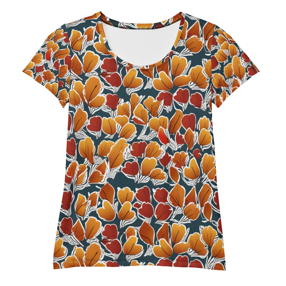 Ink-bloom Heatwave on Women's Athletic T-Shirt — Front
