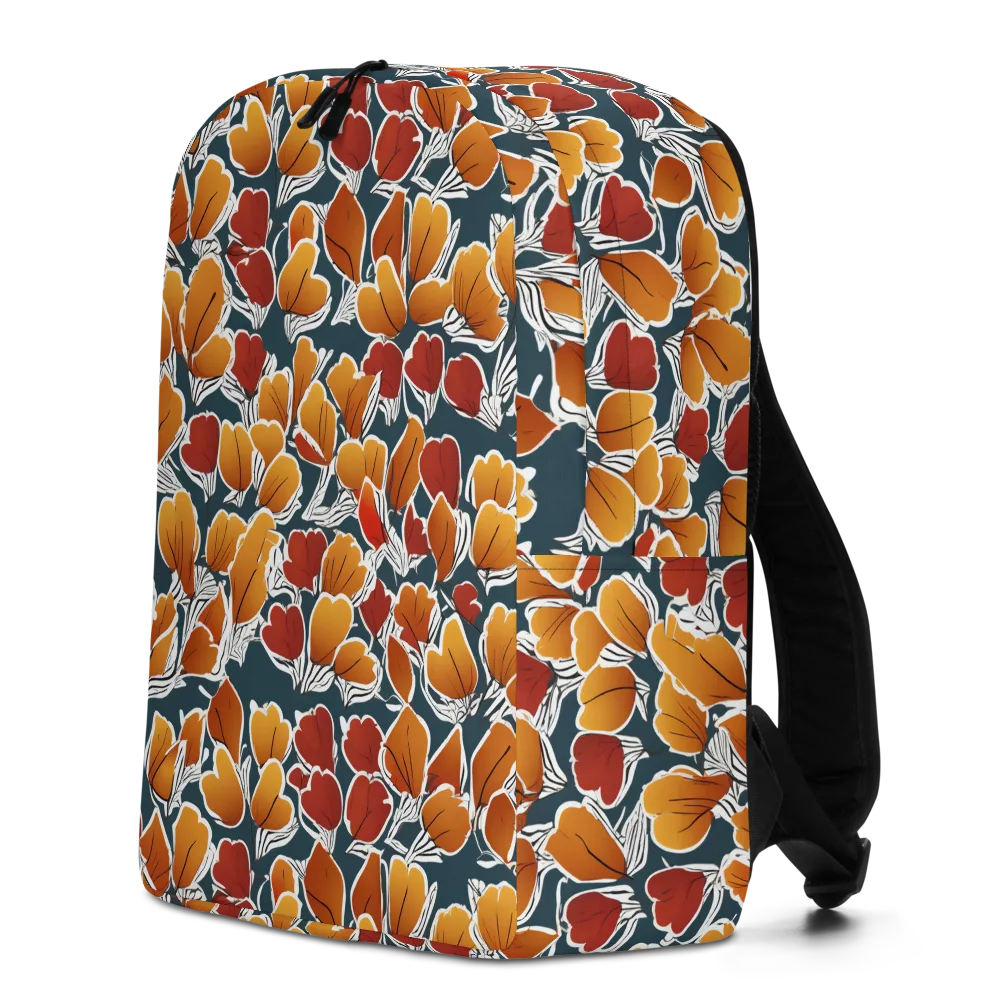 Ink-bloom Heatwave on Minimalist Backpack — Left