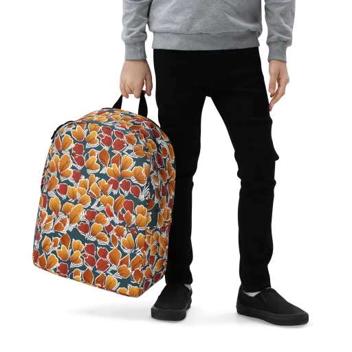 Ink-bloom Heatwave on a Minimalist Backpack