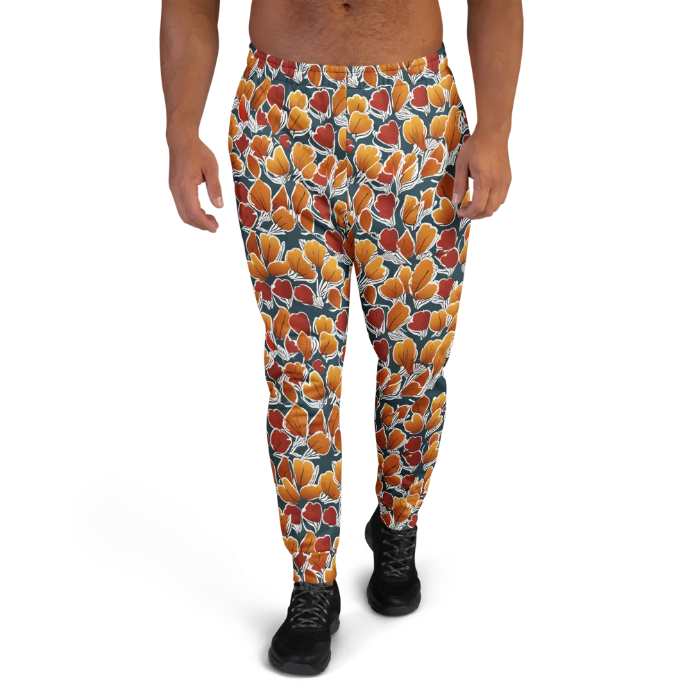 Ink-bloom Heatwave on Men's Joggers — Front