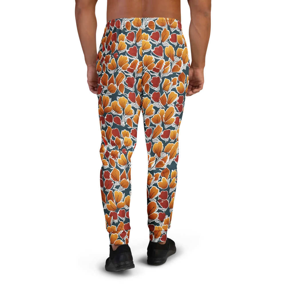 Ink-bloom Heatwave on Men's Joggers — Back