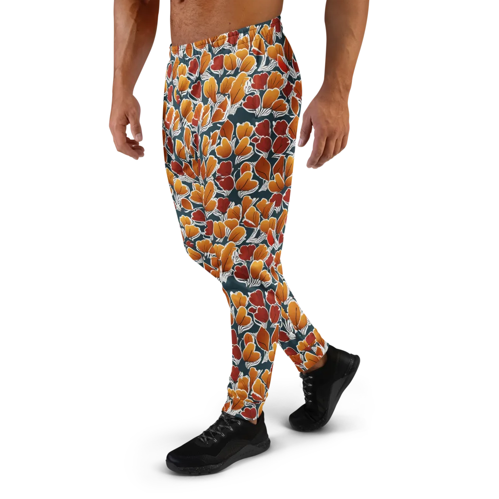 Ink-bloom Heatwave on Men's Joggers — Left