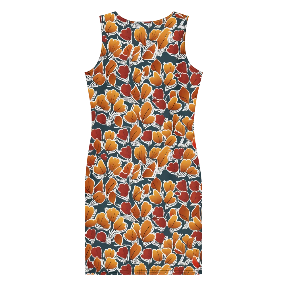 Ink-bloom Heatwave on Bodycon Dress — Back