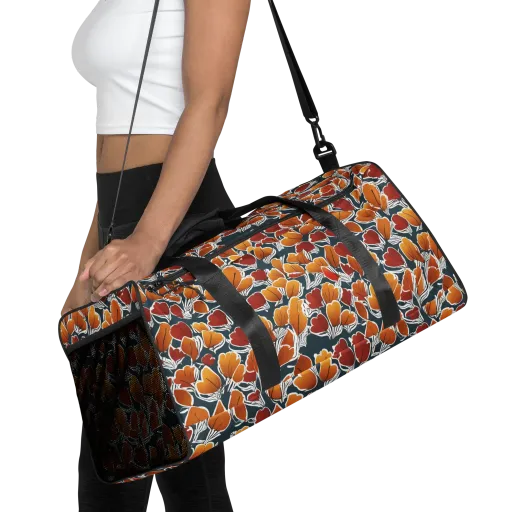 Ink-bloom Heatwave on a Duffle Bag