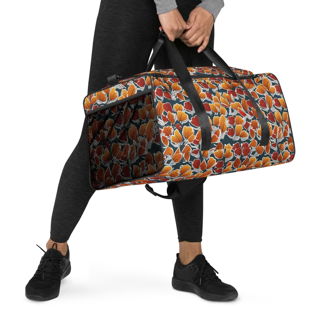 Ink-bloom Heatwave on Duffle Bag — Right Front