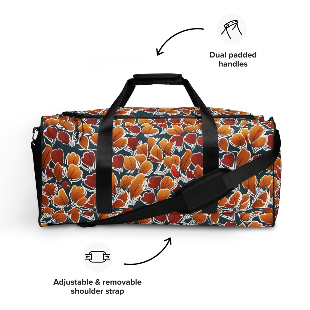 Ink-bloom Heatwave on Duffle Bag — Front