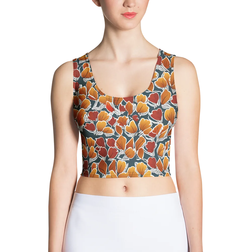 Ink-bloom Heatwave on Crop Top — Front