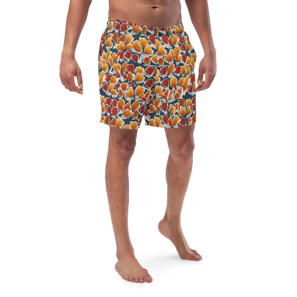 Ink-bloom Heatwave on Swim Trunks — Front