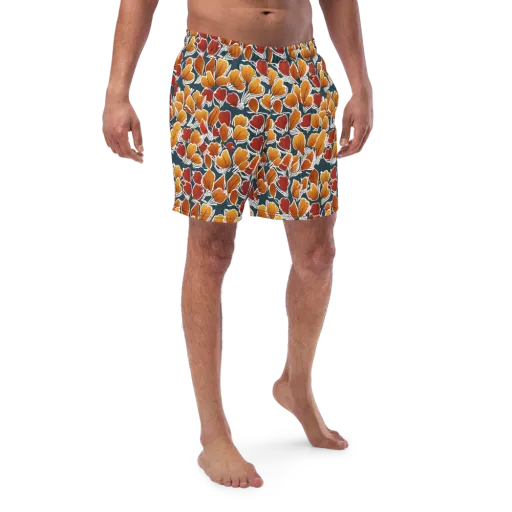 Ink-bloom Heatwave on a Swim Trunks