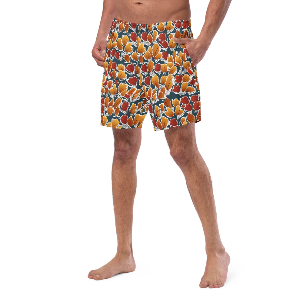 Ink-bloom Heatwave on Swim Trunks — Left Front