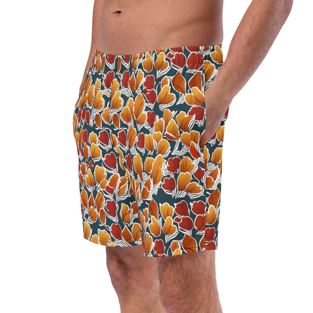 Ink-bloom Heatwave on Swim Trunks — Left Front