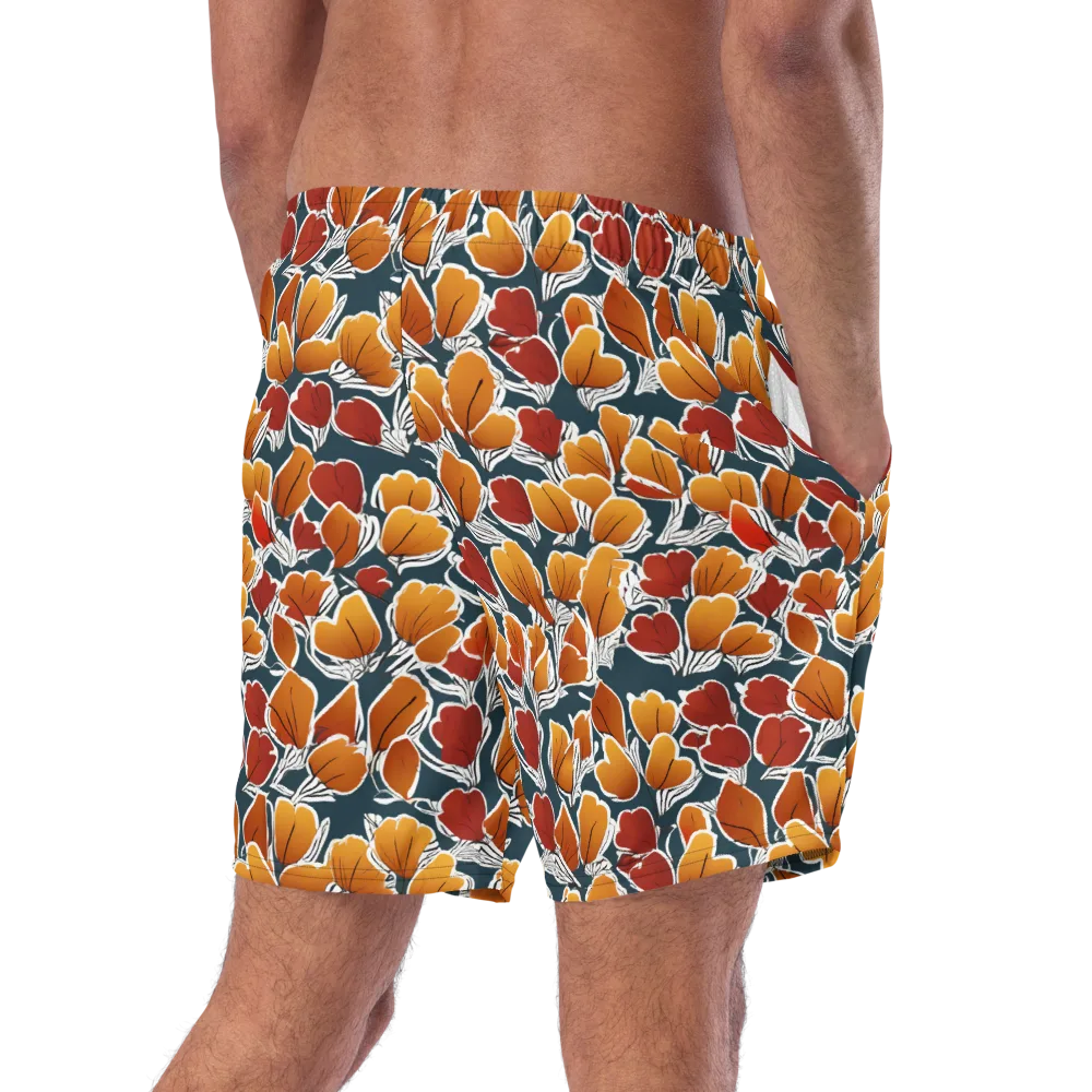 Ink-bloom Heatwave on Swim Trunks — Right Back