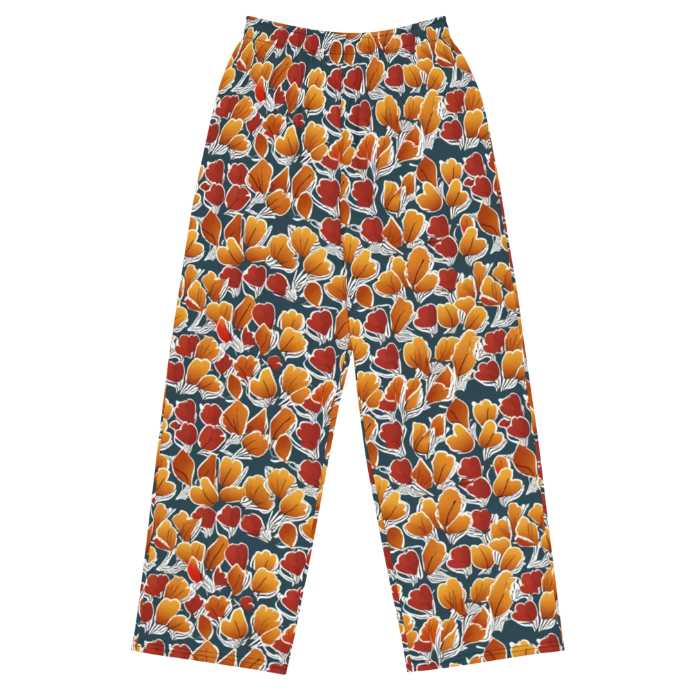 Ink-bloom Heatwave on Wide-Leg Pants — Front