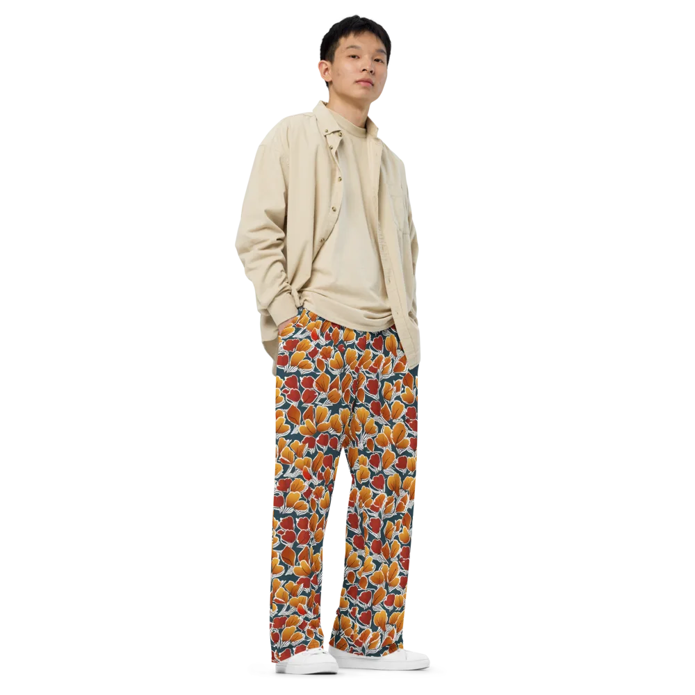 Ink-bloom Heatwave on Wide-Leg Pants — Right Front