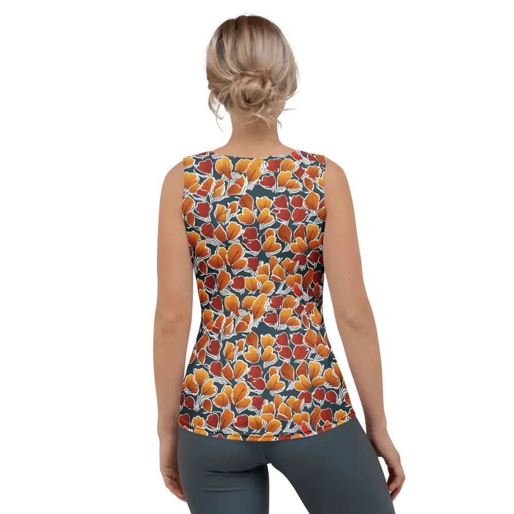 Ink-bloom Heatwave on Women's Tank Top — Back
