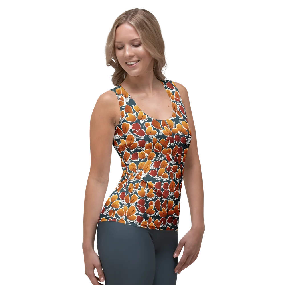 Ink-bloom Heatwave on Women's Tank Top — Right Front