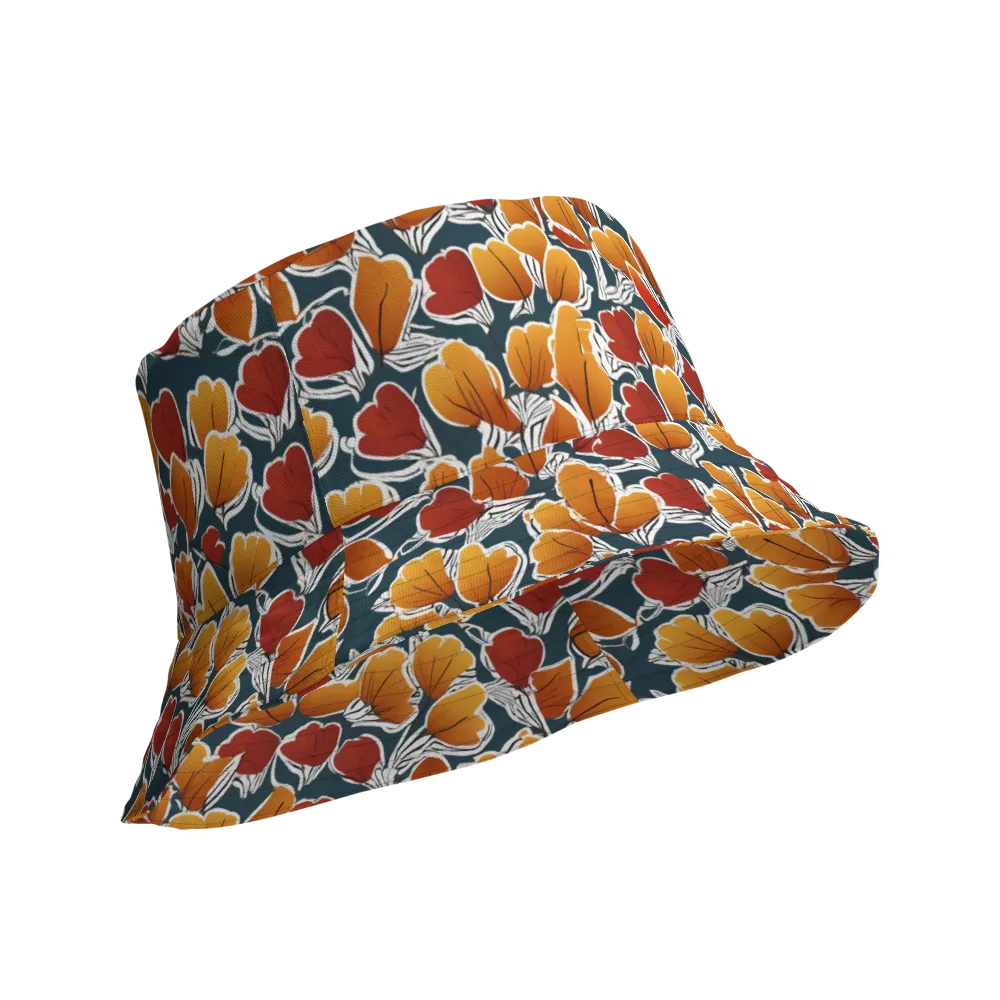 Ink-bloom Heatwave on Reversible Bucket Hat — Product details Outside