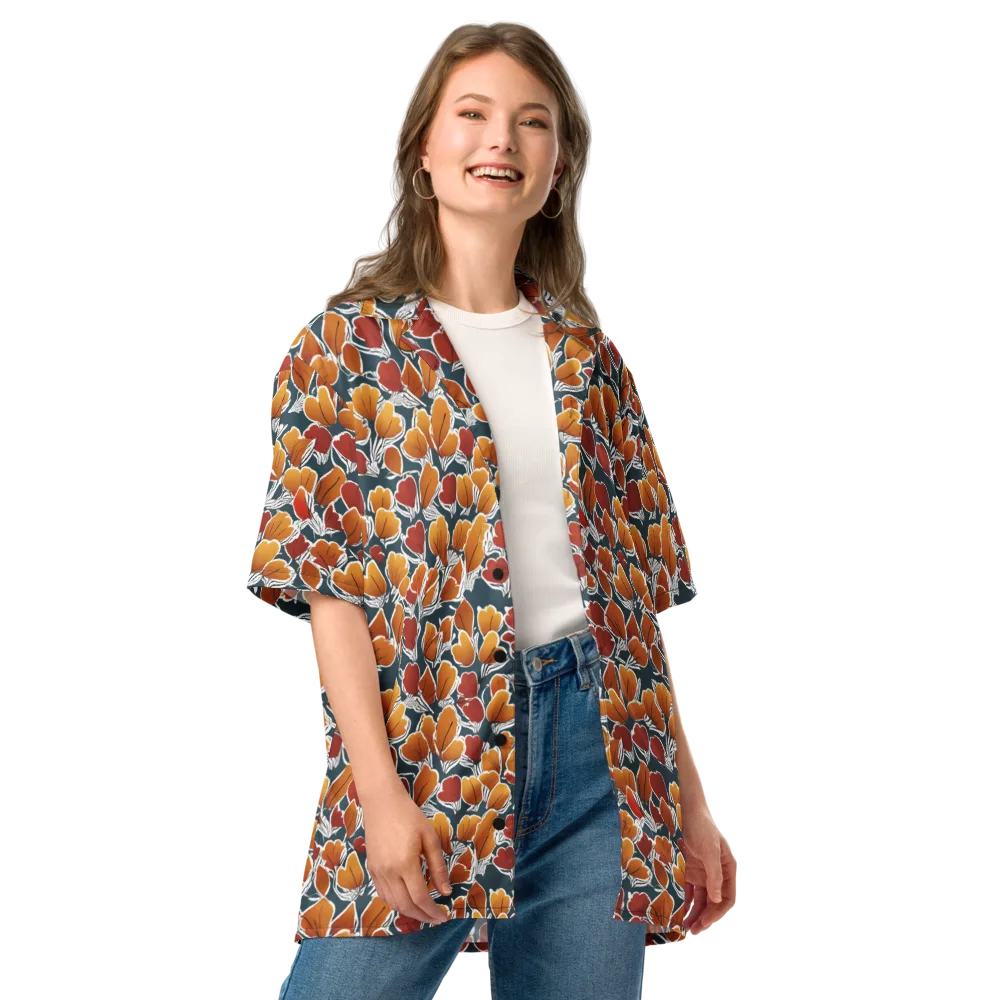 Ink-bloom Heatwave on Button Shirt — Front