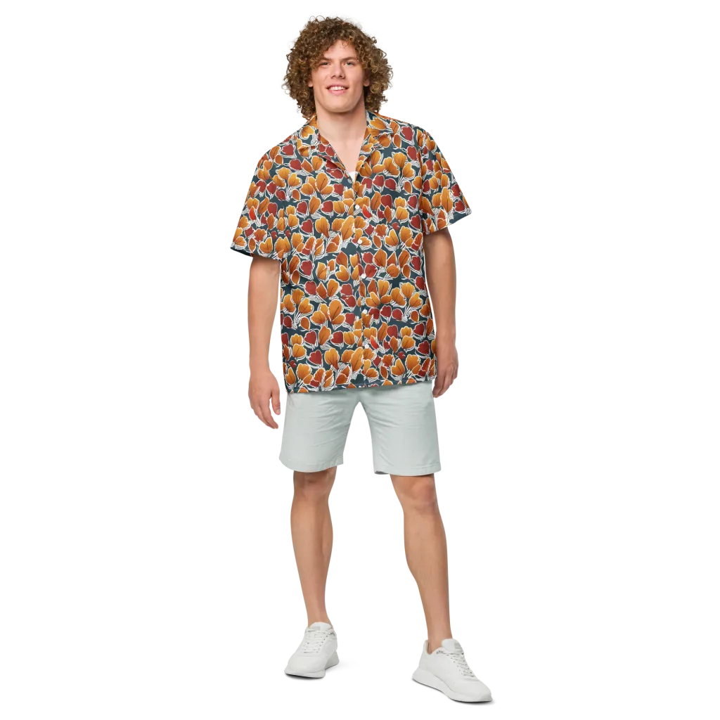 Ink-bloom Heatwave on Button Shirt — Front