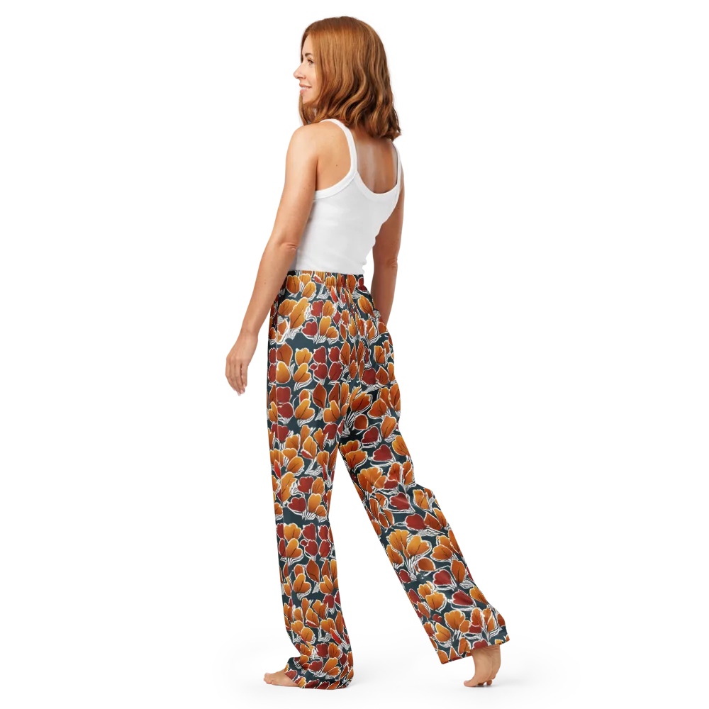 Ink-bloom Heatwave on Women's Pajama Pants — Back