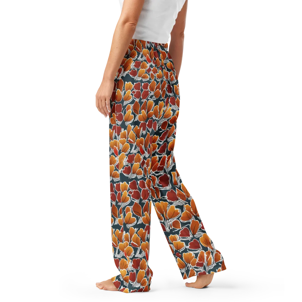 Ink-bloom Heatwave on Women's Pajama Pants — Left