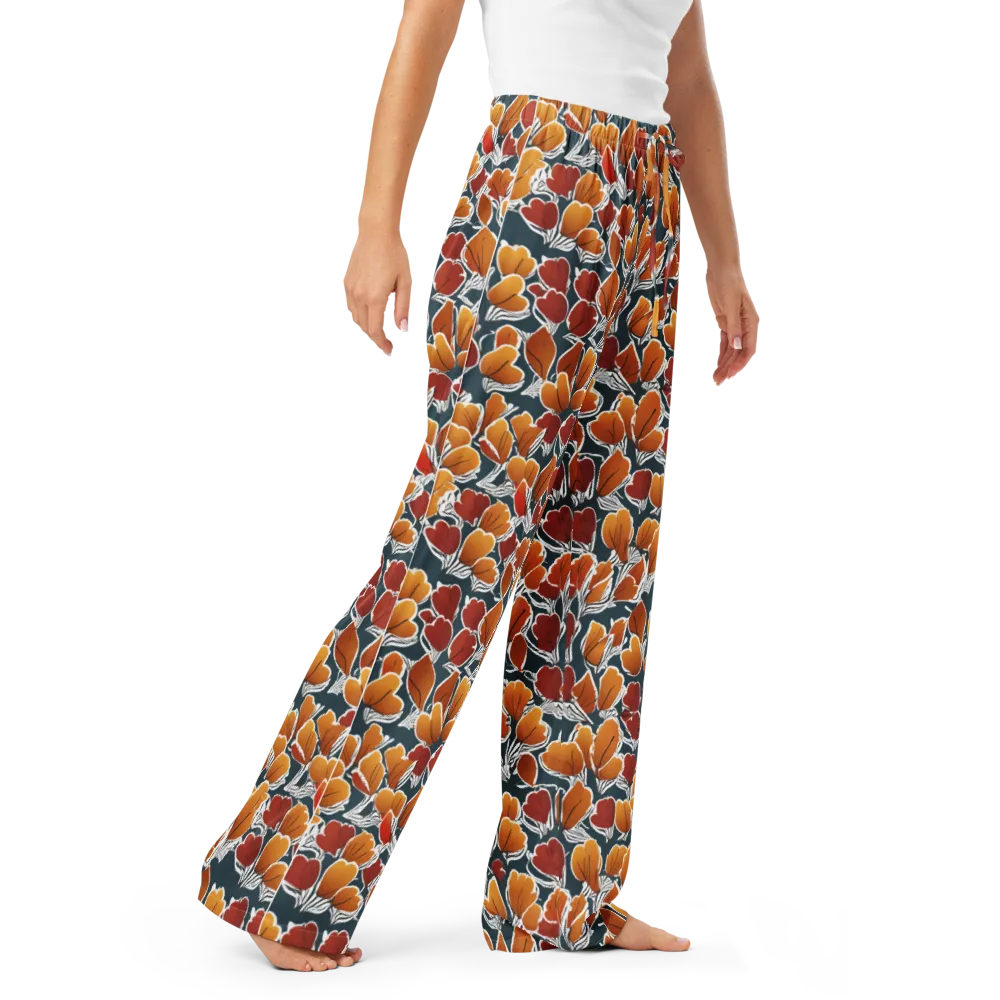 Ink-bloom Heatwave on Women's Pajama Pants — Right Front