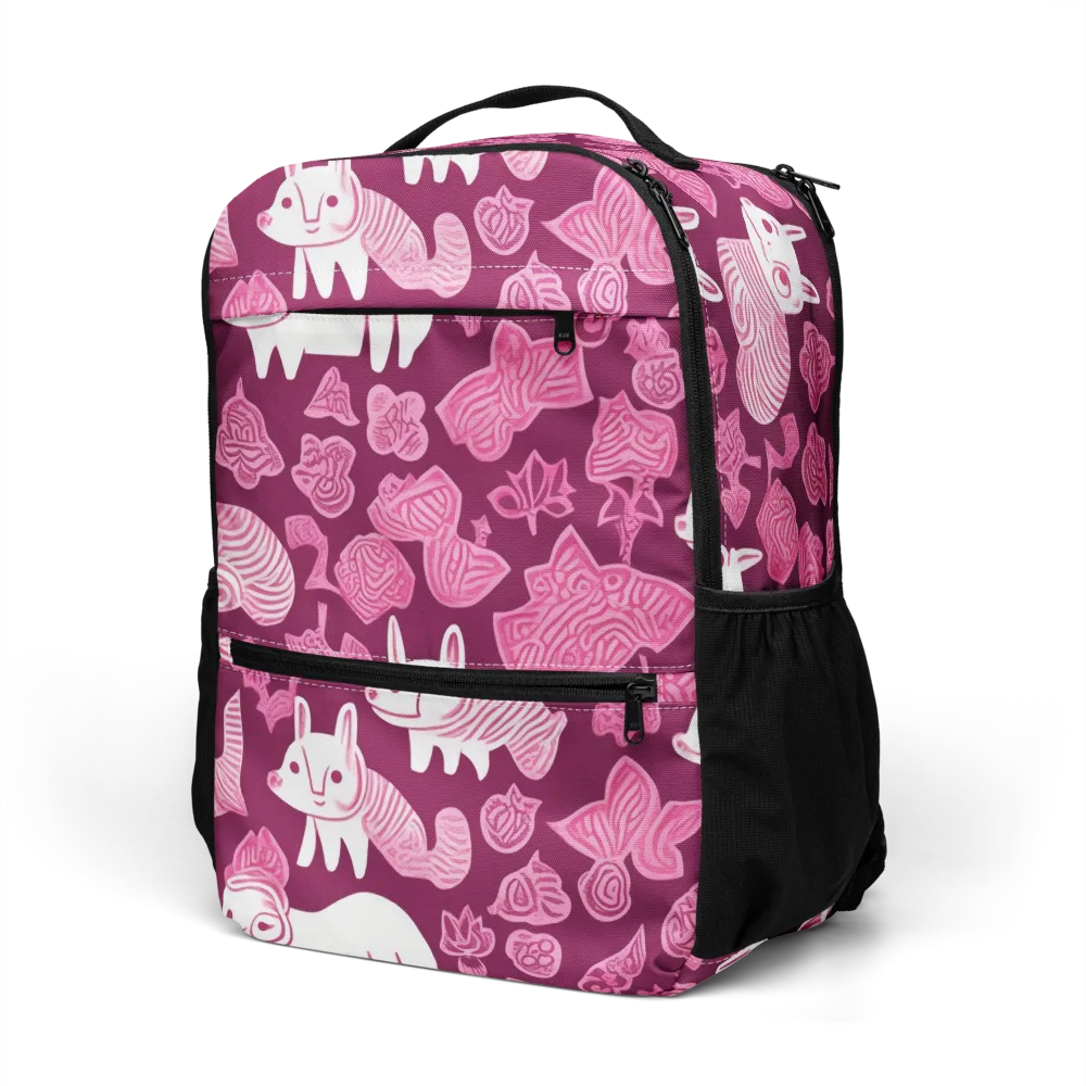 Pink Arcade on Utility Backpack — Left Front