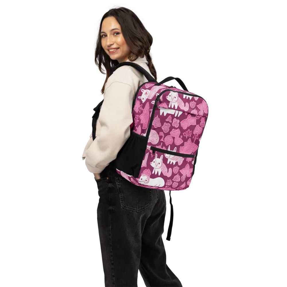 Pink Arcade on Utility Backpack — Back